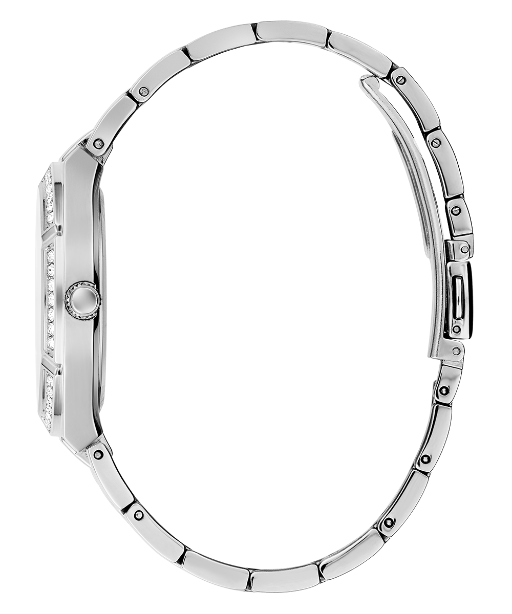 GUESS Ladies Silver Tone Analog Watch