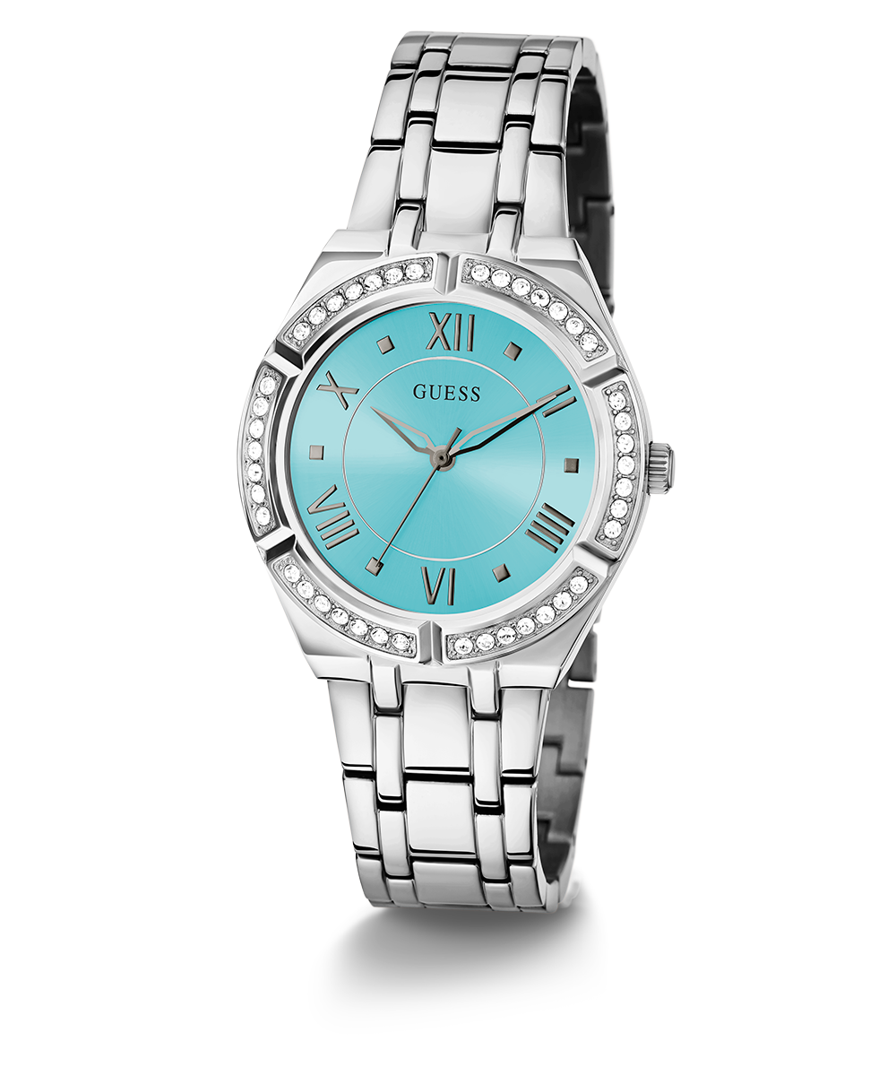 GUESS Ladies Silver Tone Analog Watch