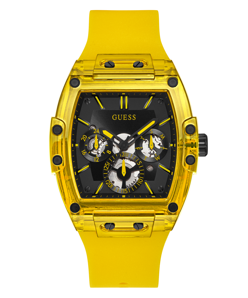 GUESS Mens Yellow Multi-function Watch