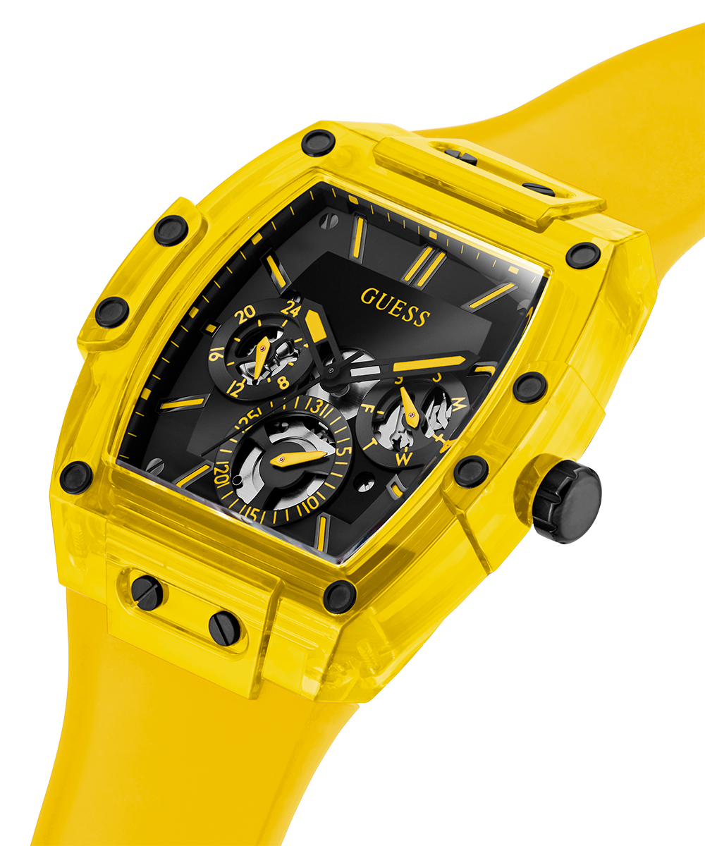 GUESS Mens Yellow Multi-function Watch