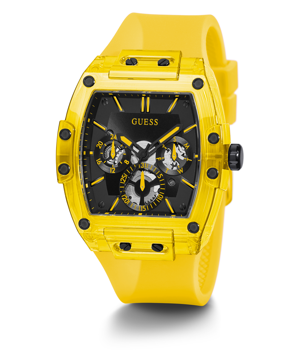 GUESS Mens Yellow Multi-function Watch