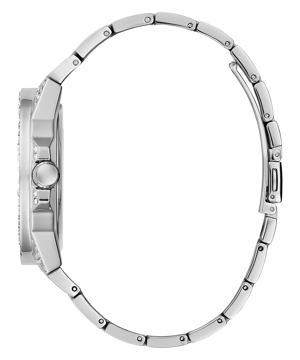 GUESS Mens Silver Tone Multi-function Watch