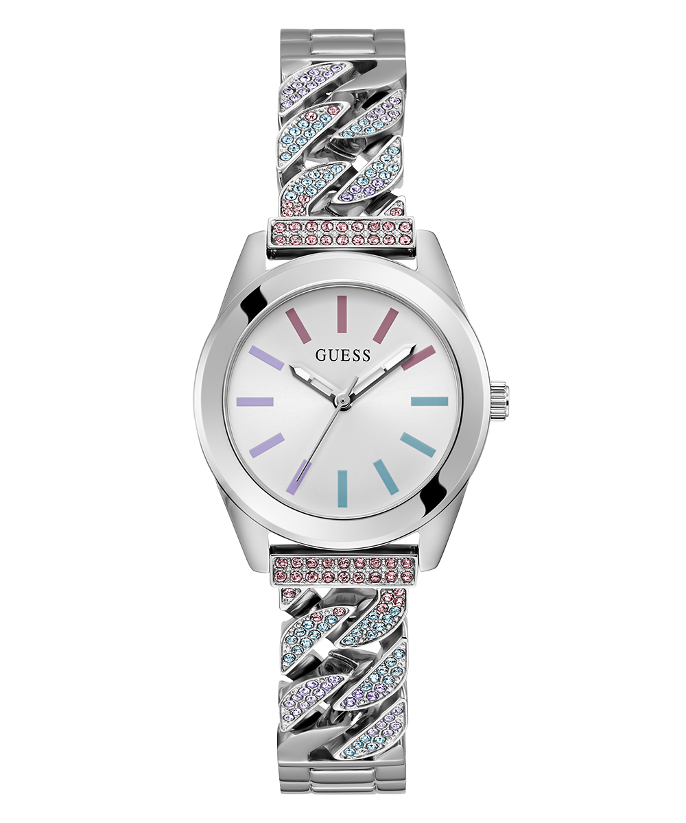 GUESS Ladies Silver Tone Analog Watch