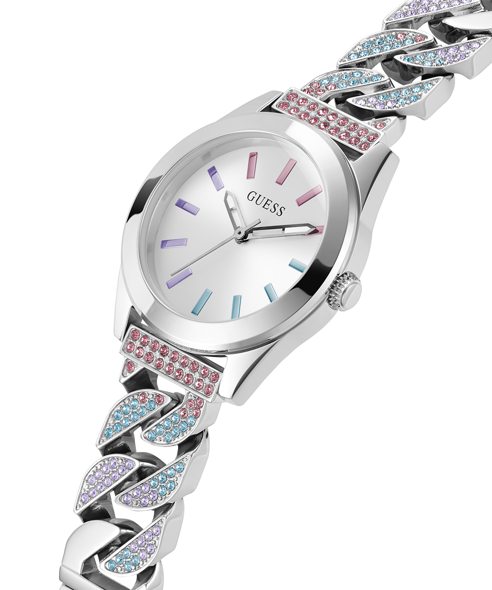 GUESS Ladies Silver Tone Analog Watch