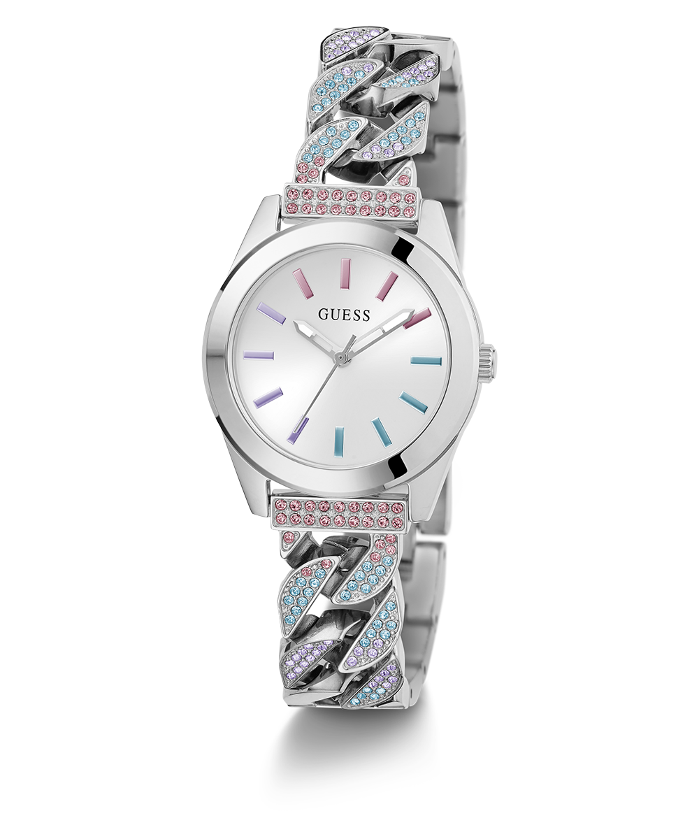 GUESS Ladies Silver Tone Analog Watch