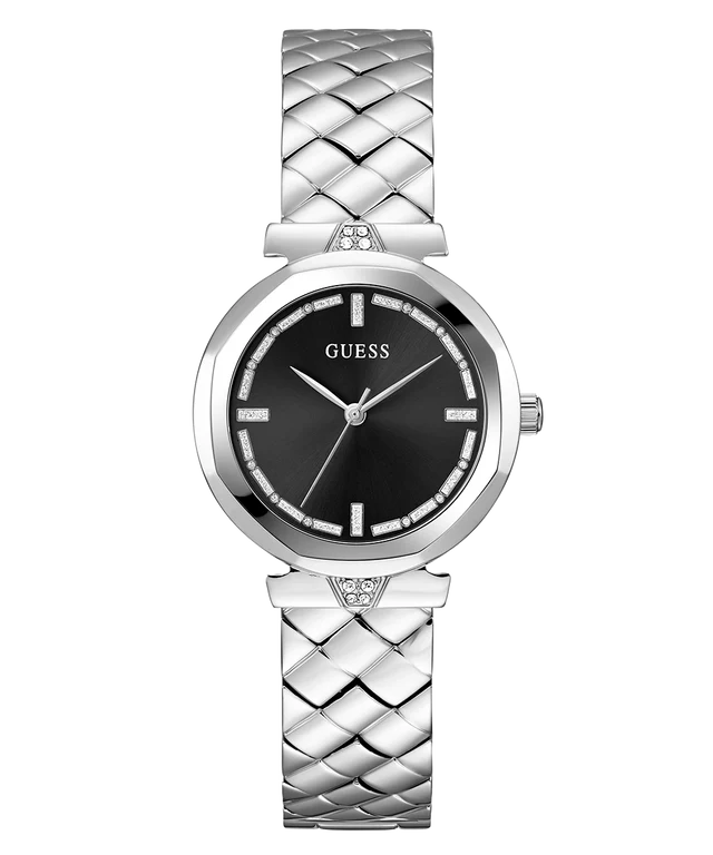 GUESS Ladies Silver Tone Analog Watch