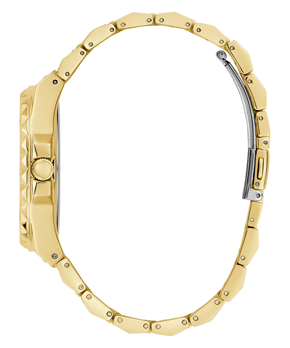 GUESS Mens Gold Tone Analog Watch