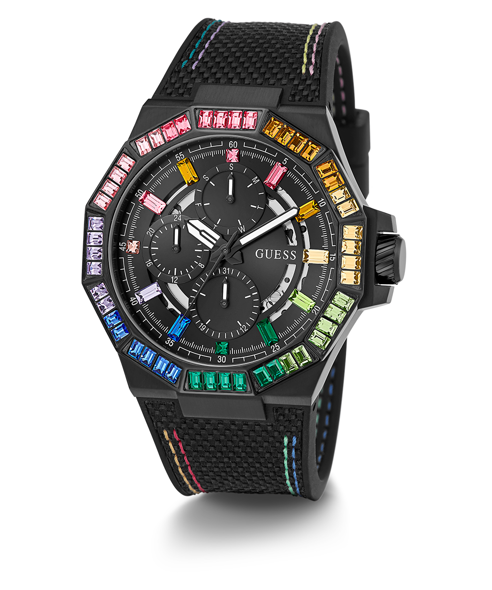 GUESS Mens Black Multi-function Watch