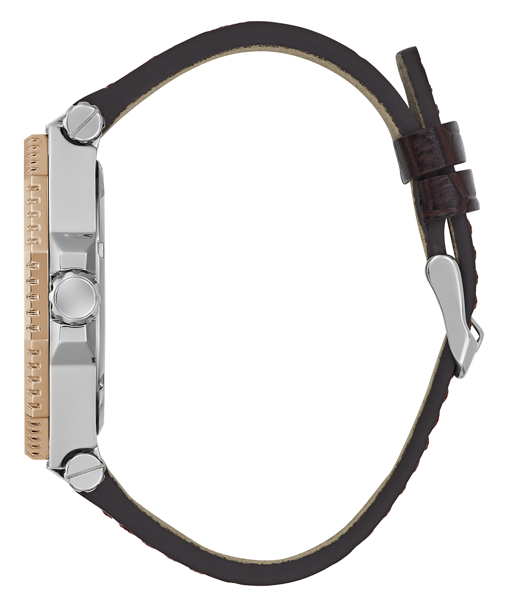 GUESS Mens Brown 2-Tone Multi-function Watch
