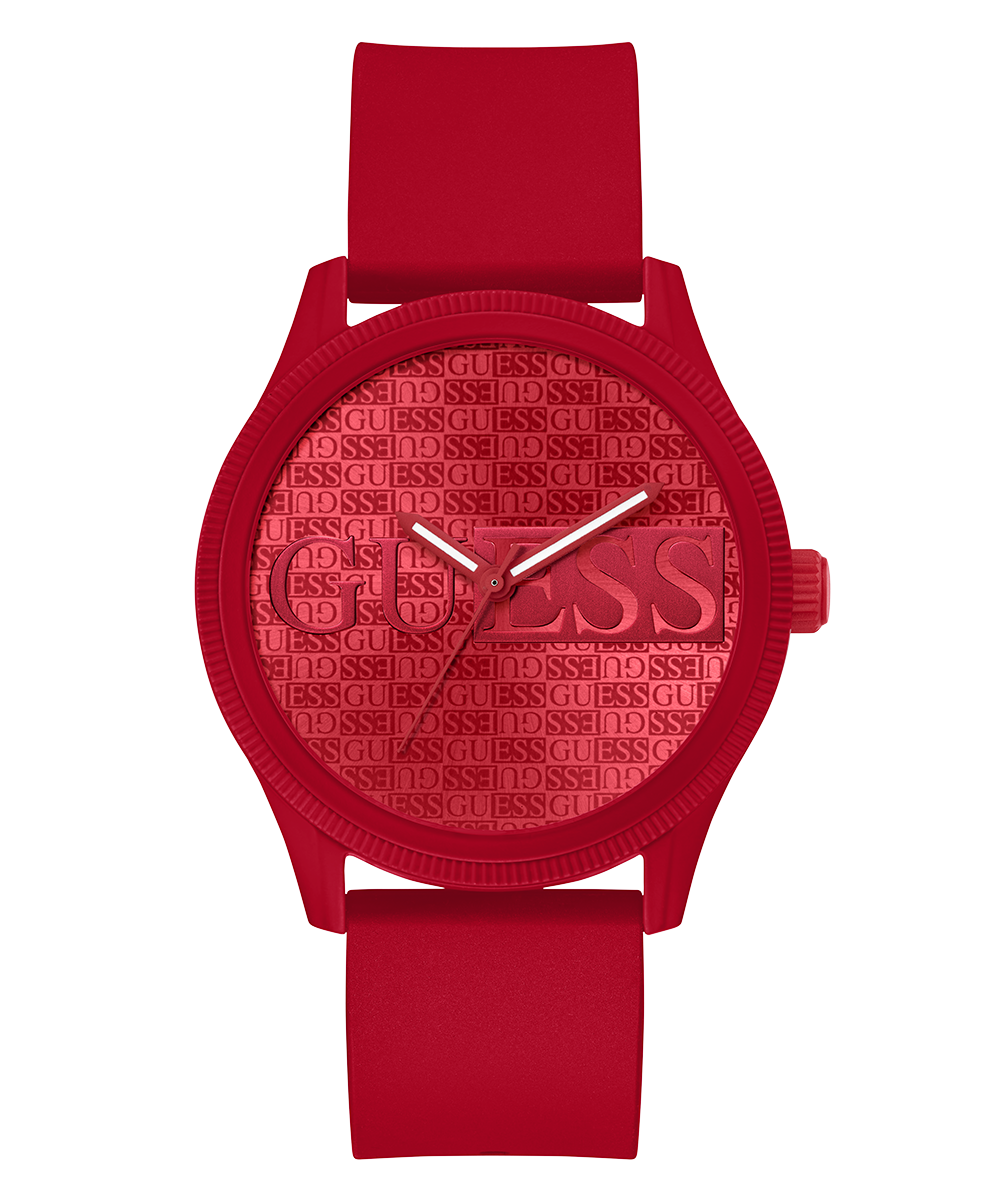 GUESS Mens Red Analog Watch