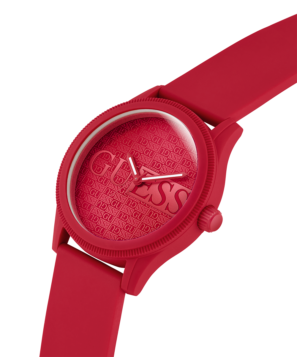 GUESS Mens Red Analog Watch